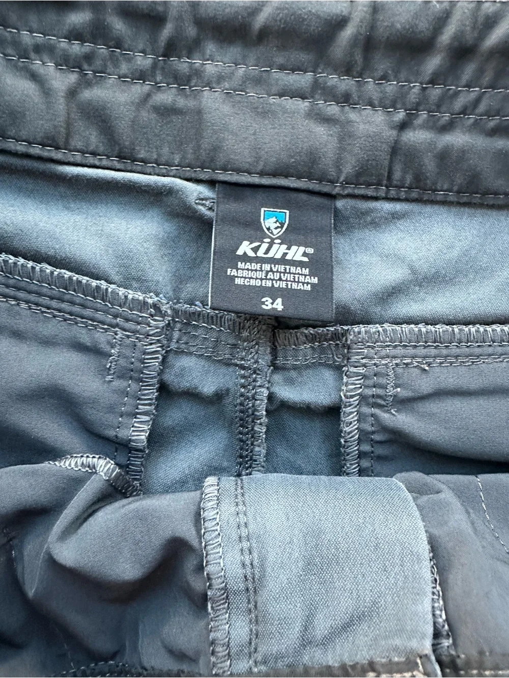 Kuhl Resistor Lite Chino Shorts Charcoal Blue Size 34